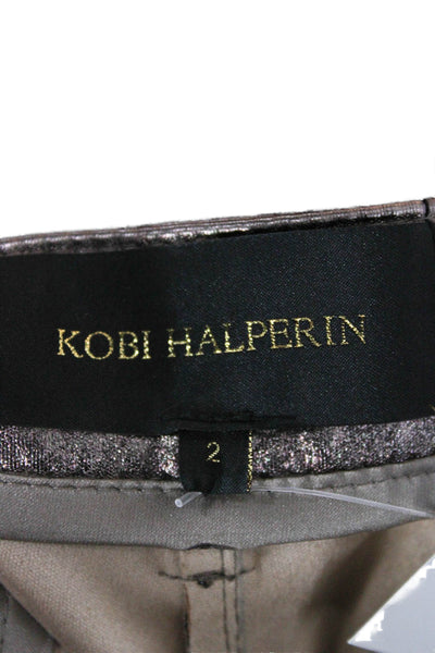 Kobi Halperin Women Cargo Pants Brown Polyester Zip Size 2