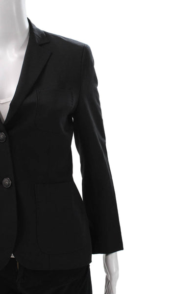 Rag & Bone Women Black Wool Blazer Button Closure Long Sleeve Size 2