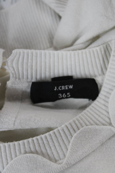 J Crew Women Basic White Viscose Crew Neck Short Sleeve T-Shirt Size XS