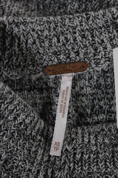 Free People Womens Gray Pullover Sweater Cotton Crew Neck Size XS