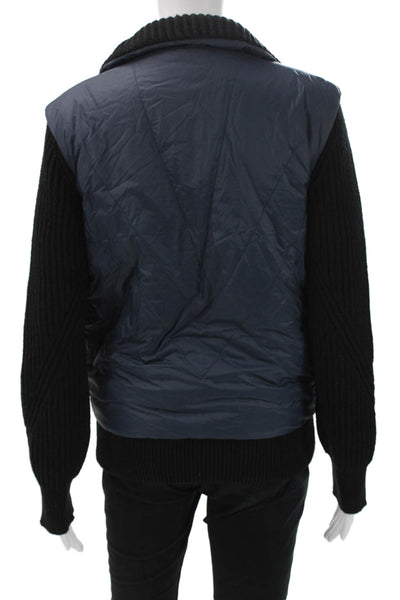 Rag & Bone Womens Puffer Jacket Blue Quilted Polyester Long Sleeve Size S