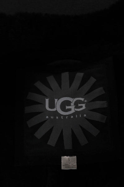 Ugg Mens Biker Suede Jacket Black Zip Long Sleeve Size S
