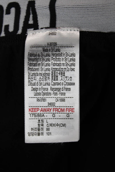 Lacoste Mens Black Cotton Pants Pullover Solid Size L