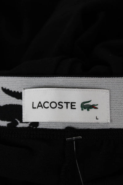 Lacoste Mens Black Cotton Pants Pullover Solid Size L