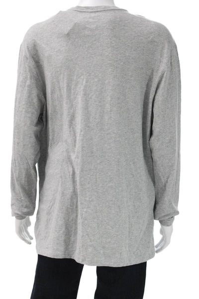 Polo Ralph Lauren Mens Gray Graphic Cotton Long Sleeve Crewneck T-Shirt Size XL