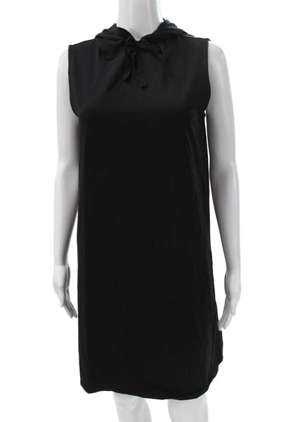 Eileen Fisher Women Shift Dress Sleeveless Black Organic Cotton Petite Size S