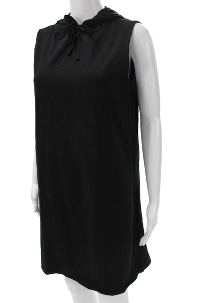 Eileen Fisher Women Shift Dress Sleeveless Black Organic Cotton Petite Size S