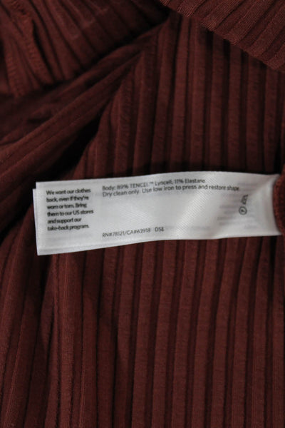 Eileen Fisher Women Shift Dress Brown TENCEL Lyocell Crewneck Sleeveless Size XS