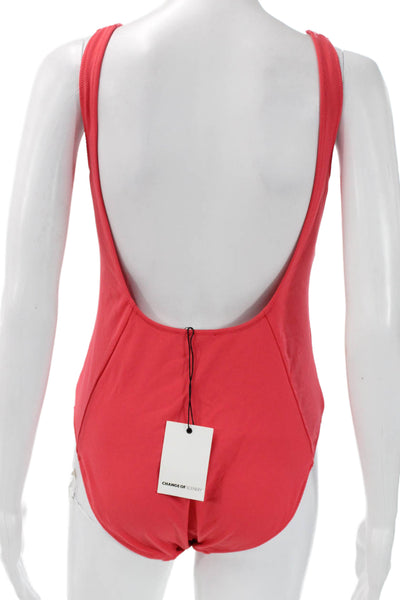 Change of Scenery Womens Repreve Nylon One Piece Swimsuit Red Size M