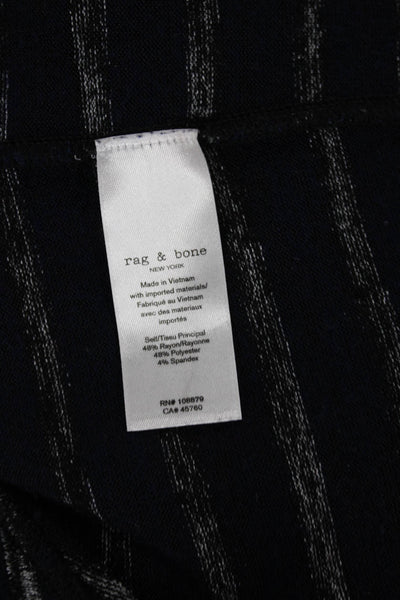 Rag & Bone Womens Blue Striped Scoop Neck Long Sleeve Basic T-Shirt Size S