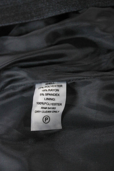 Calvin Klein Women Gray Polyester Basic Jacket Long Sleeve Open Front Size M