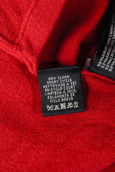 Ralph Lauren Women Red Cashmere Sheath Dress 3/4 Sleeve Size S