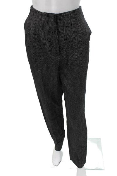 Pardington Collection Women Dress Pants Gray Linen Herringbone Fall Size 8