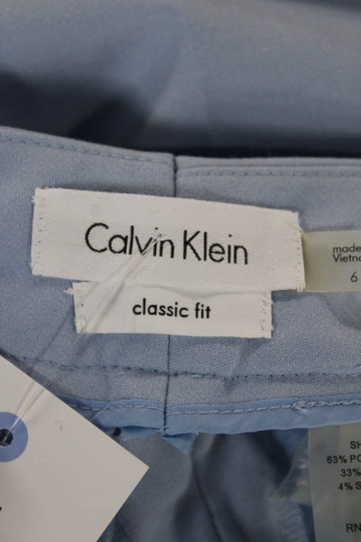 Calvin Klein Women Dress Pants Blue Polyester Size 6