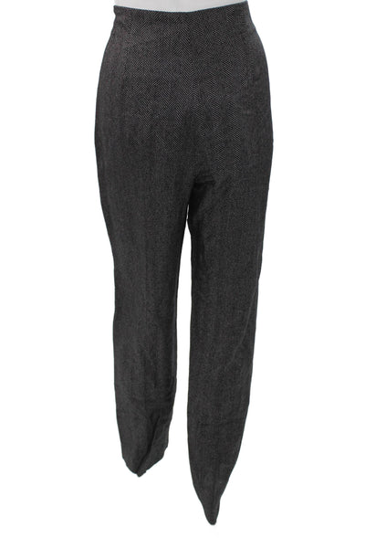 Pardington Collection Women Gray Herringbone Wool Dress Pants Size 8