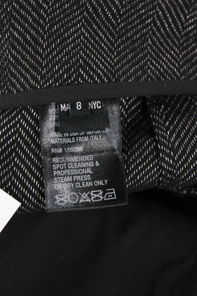 Pardington Collection Women Gray Herringbone Wool Dress Pants Size 8