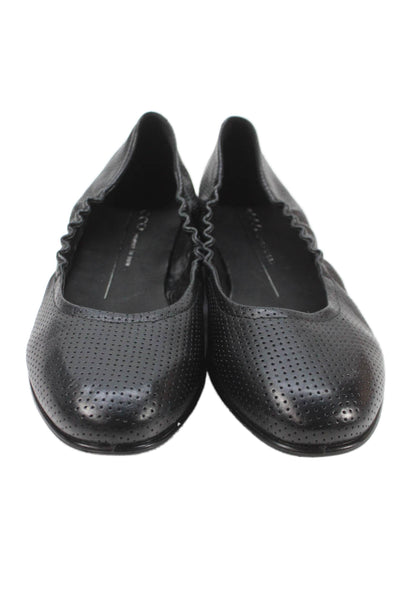 Donald J Pliner Womens Patent Leather Slide On Heels Black Size 7.5 Medium