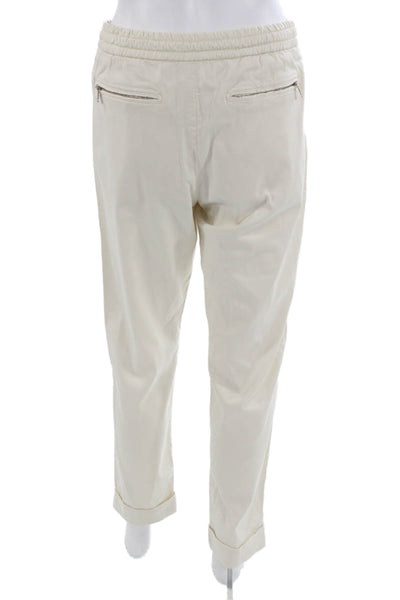Marco Pescarolo Mens Ivory Chino Pants Drawstring 65% Lyocell Size 46