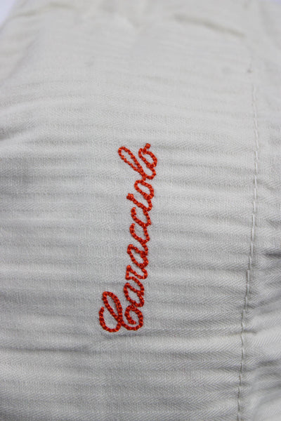 Marco Pescarolo Mens Ivory Chino Pants Drawstring 65% Lyocell Size 46