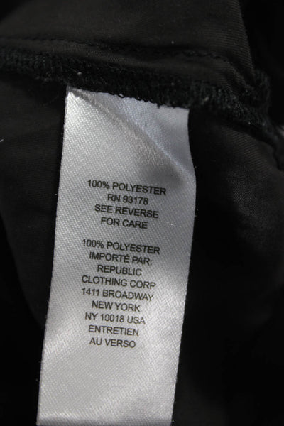 T Tahari Women Blouse Sleeveless High Neck Black Polyester Button Size M