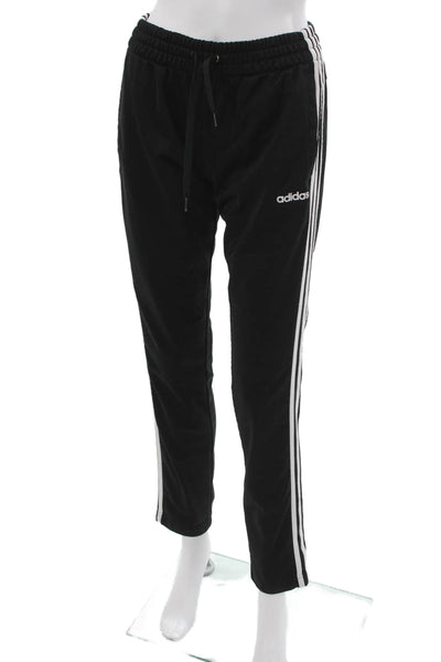Adidas Womens Track Pants Black Drawstring Recycled Polyester Size S
