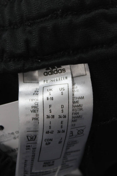 Adidas Womens Track Pants Black Drawstring Recycled Polyester Size S