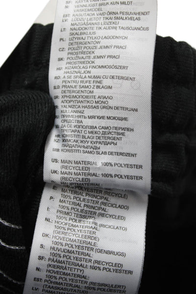 Adidas Womens Track Pants Black Drawstring Recycled Polyester Size S