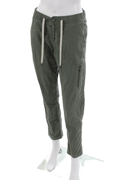 Vuori Mens Jogger Pants Green Cotton Blend Drawstring Solid Size S