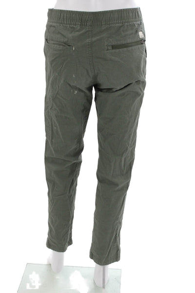 Vuori Mens Jogger Pants Green Cotton Blend Drawstring Solid Size S