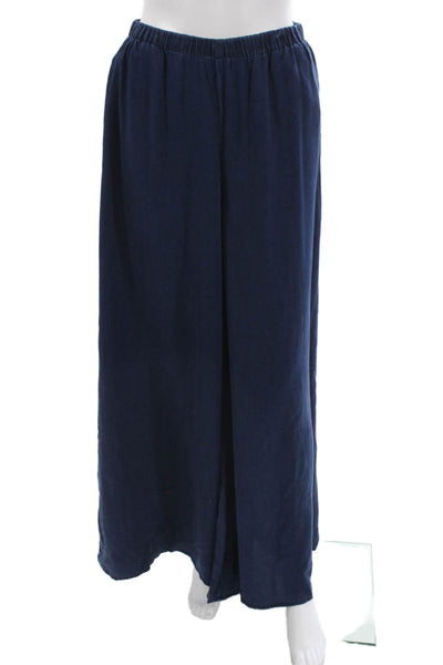 MNG Women Tencel Pull On Pants Blue Size S