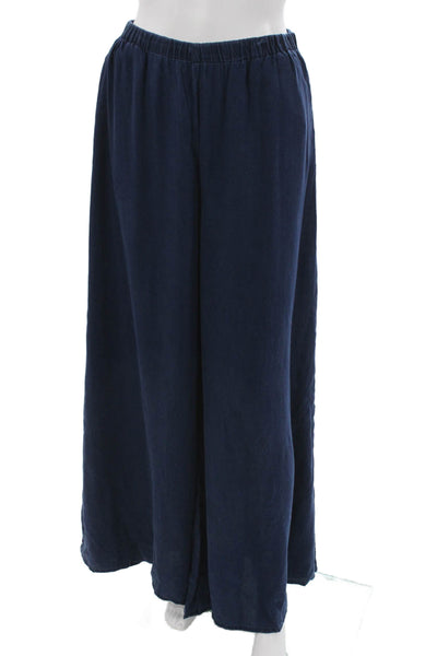 MNG Women Tencel Pull On Pants Blue Size S