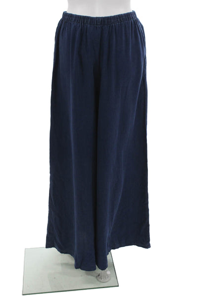 MNG Women Tencel Pull On Pants Blue Size S