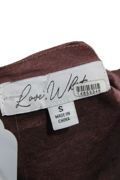 Love Whit by Whitney Port Womens Sheath Dress One Shoulder Brown Size S