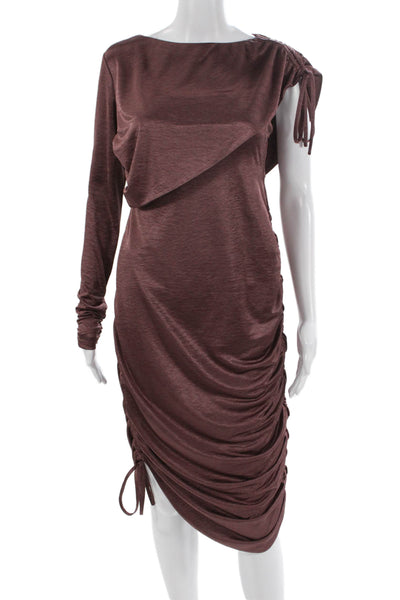 Love Whit by Whitney Port Women Bodycon Brown Midi Dress Size S
