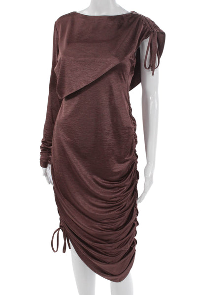 Love Whit by Whitney Port Women Bodycon Brown Midi Dress Size S