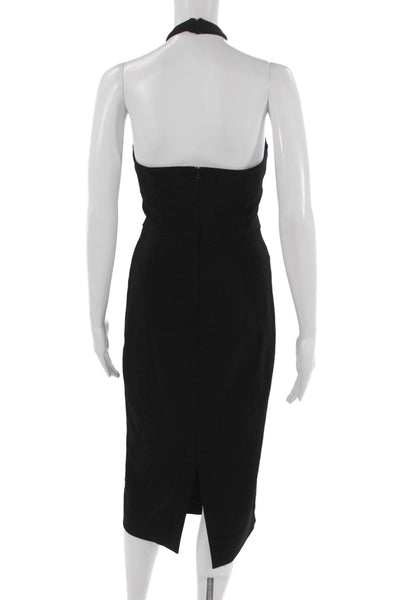 Rachel Rachel Roy Womens Pencil Dress Black Halter Mid-Calf Sleeveless Size XS