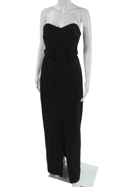Jewel Badgley Mischka Womens Black Sweetheart Maxi Dress Sleeveless Size 6