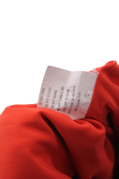 Manning Cartell Womens Red One Shoulder Sheath Dress Sleeveless Zip Size 8