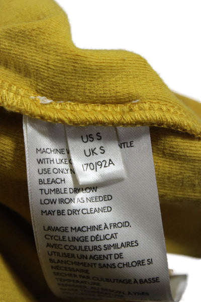 Maeve Anthropologie Womens Maxi Dress Yellow Cotton Short Sleeve Size S