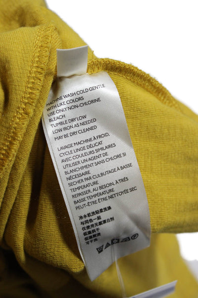 Maeve Anthropologie Womens Maxi Dress Yellow Cotton Short Sleeve Size S