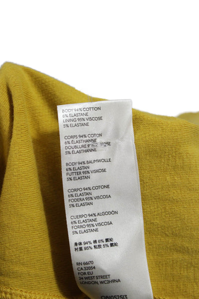 Maeve Anthropologie Womens Maxi Dress Yellow Cotton Short Sleeve Size S