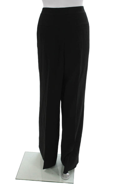 Lafayette 148 New York Women Dress Pants Black Acetate Zip Size 16