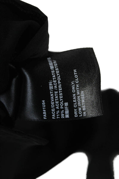 Lafayette 148 New York Women Dress Pants Black Acetate Zip Size 16