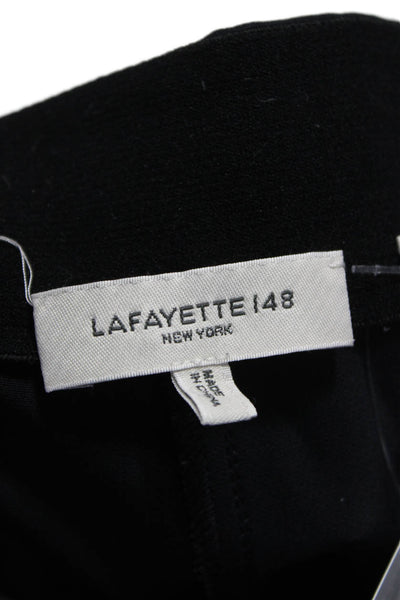 Lafayette 148 New York Women Black Dress Pants Polyamide Zip Size 16