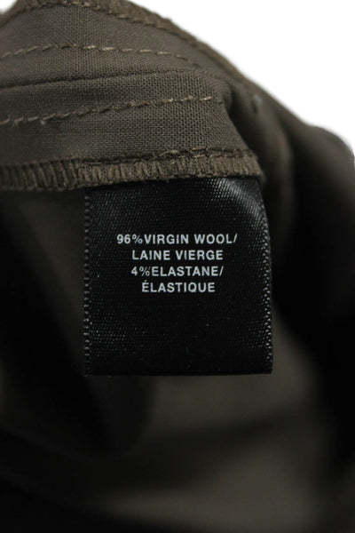 Lafayette 148 New York Womens Dress Pants Brown Virgin Wool Size 14