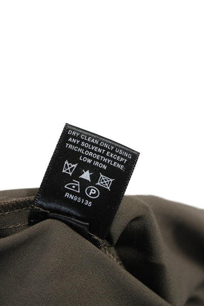 Lafayette 148 New York Womens Dress Pants Brown Virgin Wool Size 14