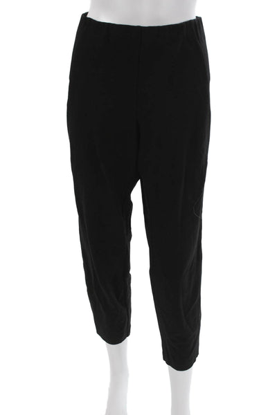 Lafayette 148 New York Womens Ankle Pants Black Viscose Pull On 24in Size 1X