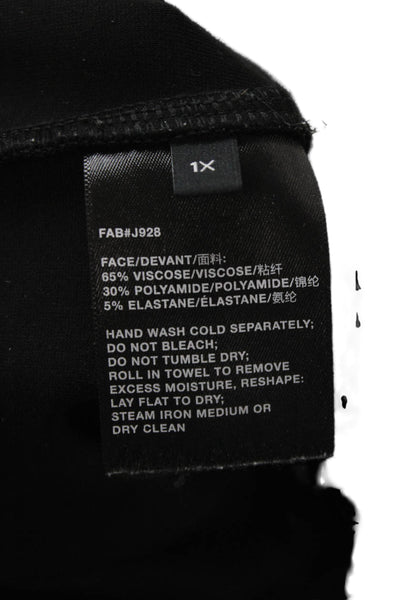 Lafayette 148 New York Womens Ankle Pants Black Viscose Pull On 24in Size 1X