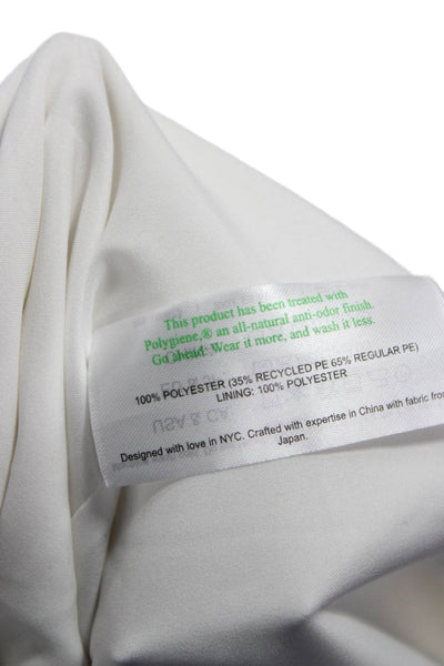 M.M. Lafleur Womens Tunic Blouse White V Neck Sleeveless Polyester Size XL