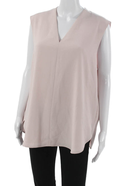 M.M. Lafleur Women Tunic Pink V-Neck Sleeveless Polyester Size XL